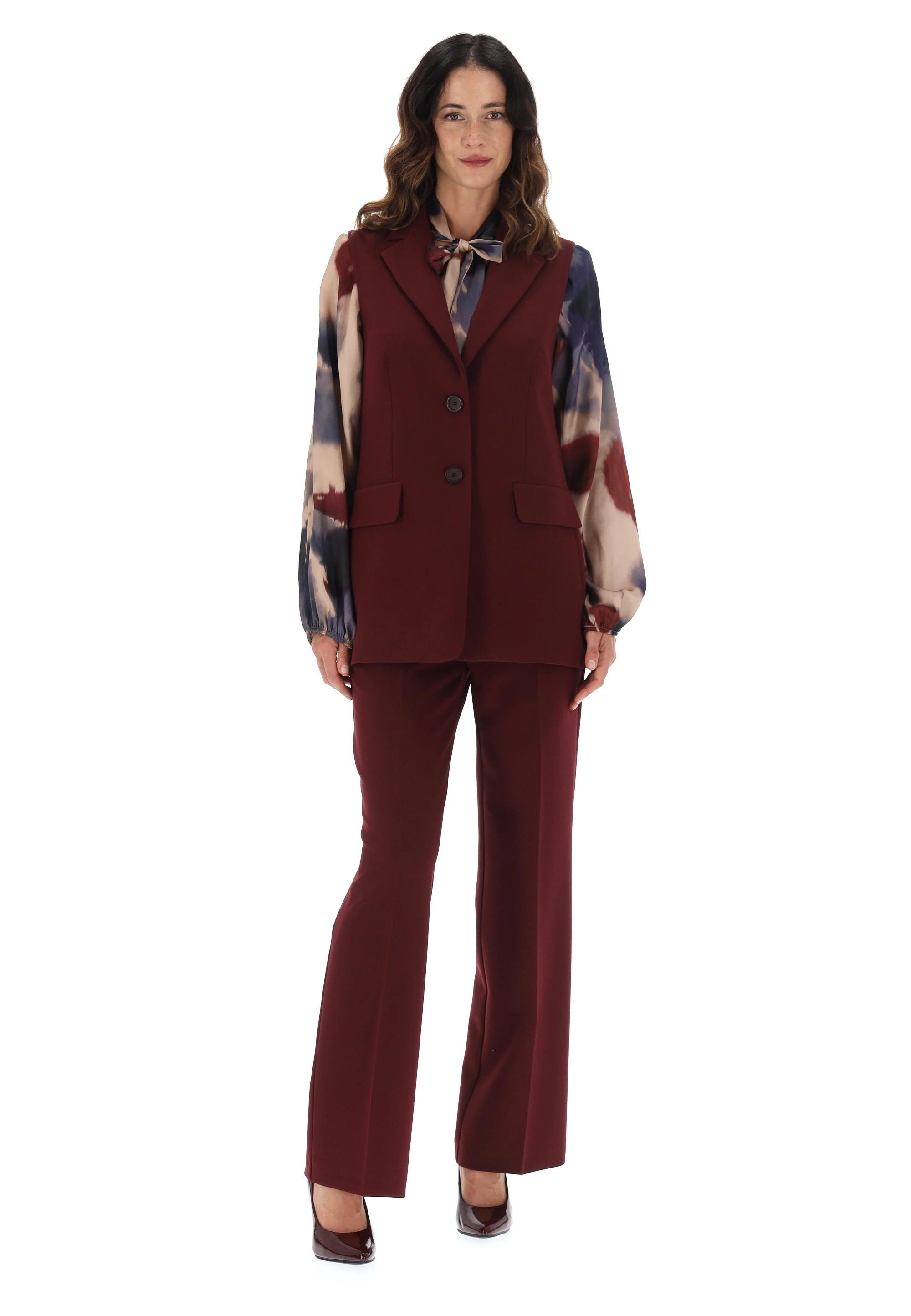 Gilet lungo Main&amp;Land con pattine frontali